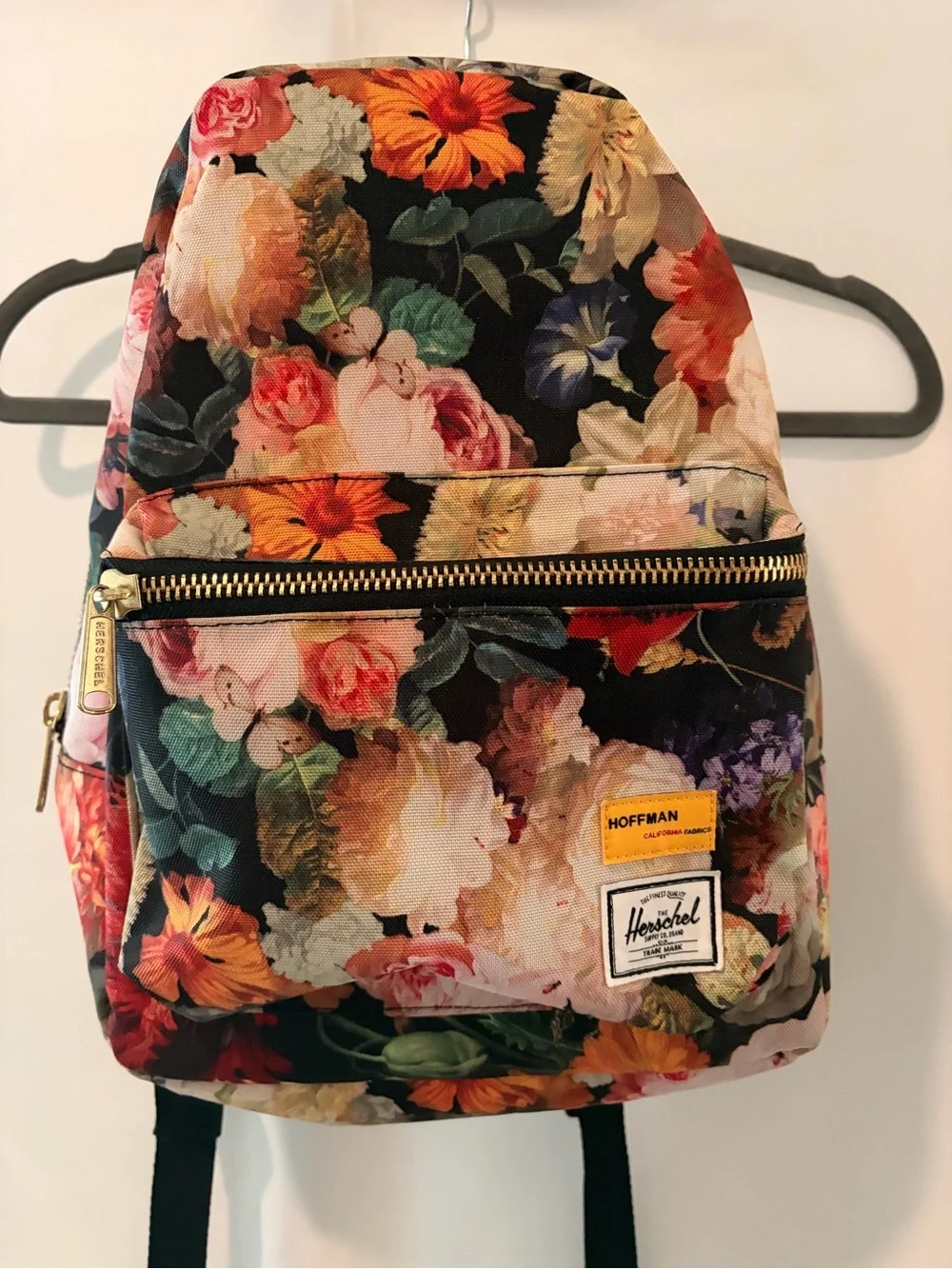 Herschel Supply Company Floral Mini Backpack in Black with Multicolor Blooms